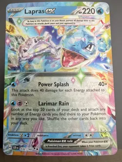 Pokemon TCG Lapras ex 32/142 Scarlet & Violet Stellar Crown - Image 1