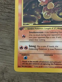 Pokemon TCG Magmar Base Set 1st Edition 39/62 Basic Uncommon 70 HP English 1999 - Image 3