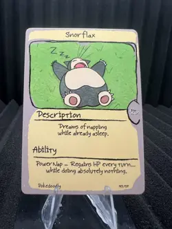 Snorflax (Snorlax) #143 - First Edition First Print PokeDoodly Fan Art - Pokemon - Image 1
