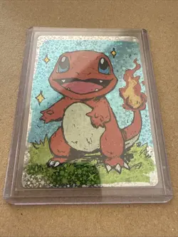 Charmander - Pack Hit Holo - First Print PokeDoodly Fan Art - Pokemon - Image 1