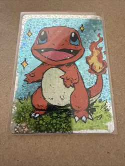 Charmander - Pack Hit Holo - First Print PokeDoodly Fan Art - Pokemon - Image 3