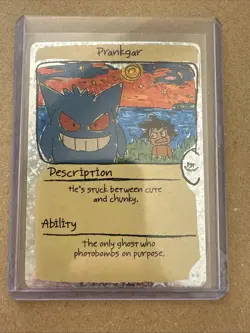 Prankgar (Gengar) - Pack Hit Holo - First Print PokeDoodly Fan Art - Pokemon - Image 1
