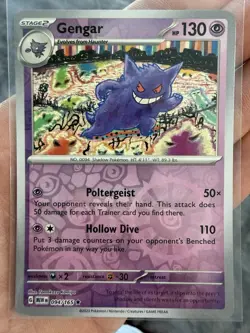 Pokemon TCG Gengar Scarlet & Violet 151 Reverse Holo 094/165 Near Mint Condition - Image 3