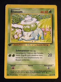 Pokemon TCG - Bulbasaur Bisasam German Base Set 44/ 102 - Image 1