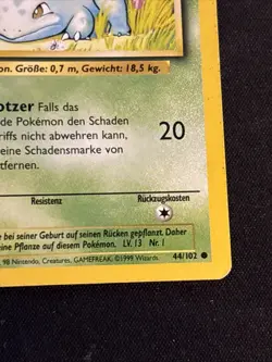 Pokemon TCG - Bulbasaur Bisasam German Base Set 44/ 102 - Image 4