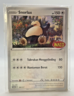 Exclusive Pokemon TCG Indonesia Promo Stamp INACO Snorlax 100/S-P - Image 1