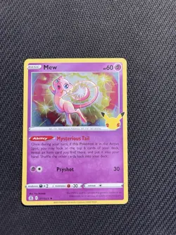 Pokemon TCG Mew 011/025 Holo 25th Anniversary Celebrations - Image 1