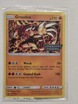 POKEMON SEALED GROUDON 81/168 LEGENDARY POKEMON GAMESTOP EXCLUSIVE PROMO - Image 1