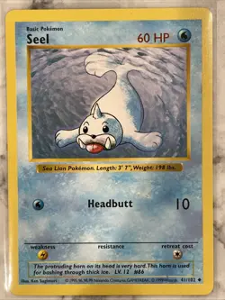 Pokemon TCG - Seel Shadowless 41/102 - Base Set - Image 1