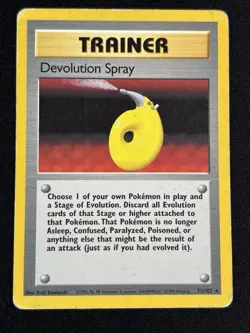 Pokemon Devolution Spray 72/102 Base Set Rare Regular English Trainer - Image 1