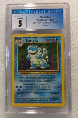 1999 Pokemon Base Set - Blastoise Holo 002/102 CGC 5 (Excellent) - Image 1