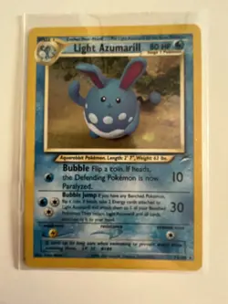 Light Azumarill 13/105 Rare Holo Good Condition Neo Destiny - Image 1