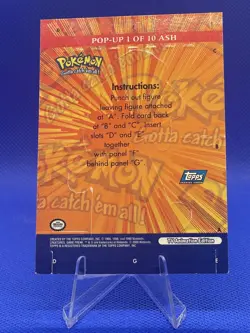 Ash Ketchum - Series 3 Rare Pop-up Pokemon Topps 2000 - Image 2