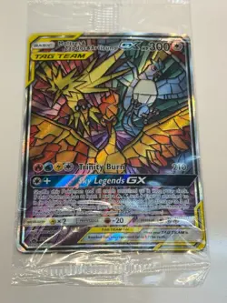 Moltres & Zapdos & Articuno GX SM210 SM Black Star Promo NM Pokemon sealed - Image 1