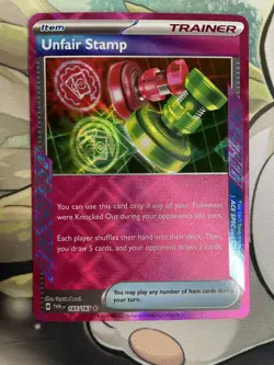 Pokemon TCG: Unfair Stamp 165/167 Sv06: Twilight Masquerade Holo - Image 1