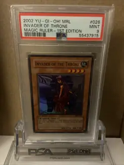 Yu-Gi-Oh Magic Ruler 1st Edition Invader Of The Throne MRL-026 PSA 9 - Image 1