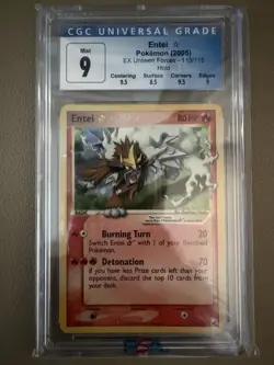Entei Star Pokemon EX Unseen Forces Holo 2005 CGC 9 113/115 Graded Card - Image 1