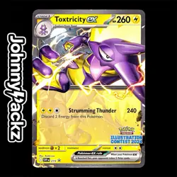 Toxtricity ex SVP215 - 2024 Illustration Contest Promo Stamped Pokemon Card (NM) - Image 1