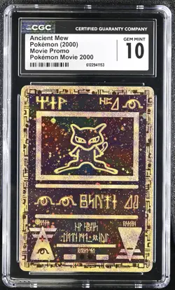 CGC 10 GEM MINT Ancient Mew 2000 Movie Promo Reverse Holo SWIRL Pokemon Card - Image 1