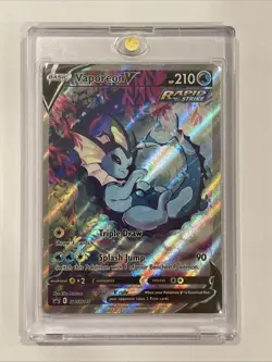 Vaporeon v SWSH181 Pokemon TCG Sword & Shield Holo Black Star Promo Card - Image 3