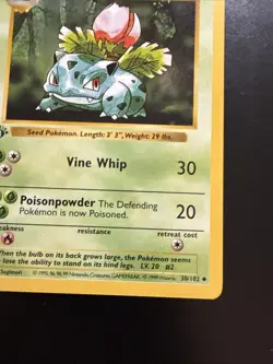 Pokemon TCG Ivysaur Base Set, 1st Edition Uncommon Card 30/102 - Image 4