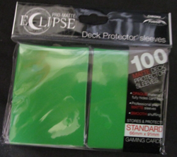 100 Ultra Pro Standard Size LIME GREEN ECLIPSE PRO-MATTE Deck Protector Sleeves - Image 1