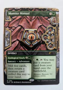 1x Monster Manual Borderless Secret Lair NM - Magic MTG EDH x1 - Image 1
