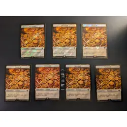 MTG Lot of 7 LTR Lord of the Rings Treasure Token Incl. Surge Foil Double-Sided - Image 1