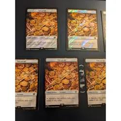 MTG Lot of 7 LTR Lord of the Rings Treasure Token Incl. Surge Foil Double-Sided - Image 3