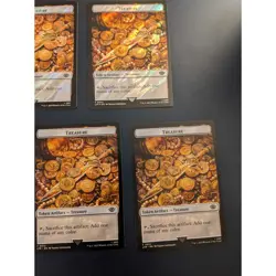 MTG Lot of 7 LTR Lord of the Rings Treasure Token Incl. Surge Foil Double-Sided - Image 4
