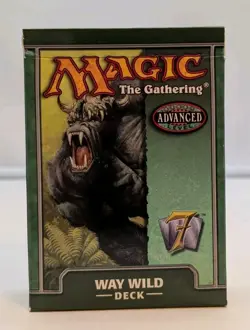2001 MTG 7th Edition Theme Deck Way Wild Mono Green English Complete In Box EUC - Image 2