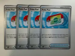 Pokemon TCG- Ascending Hero Poke Pad 198/217 - Set of 4 NM - Image 1