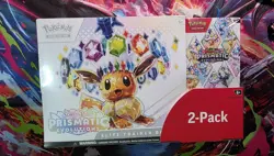 Pokemon Prismatic Evolutions Elite Trainer Box Booster Bundle Costco 2 Pack - Image 1