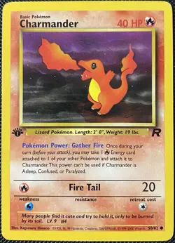 Charmander 50/82 Team Rocket Regular 1st Edition - Pokemon Card - Image 1