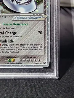 2005 Pokemon EX Unseen Forces Steelix EX Holo 109/115 PSA 5 - Image 4