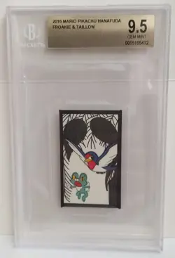 2016 Pokemon Hanafuda FROAKIE/TAILLOW Mario Pikachu - 9.5 GEM MINT - Image 1