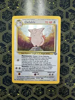 Pokemon TCG Clefable Jungle 1/64 Holo Rare Unlimited WOTC - Image 1