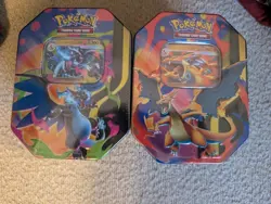 Pokemon Mega Charizard -Set of 2- Tins - Image 1