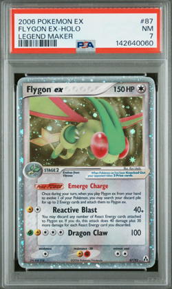 2006 Pokemon EX Legend Maker Holo #87 Flygon EX PSA 7 - Image 1