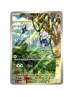 Meditite 153/142 Stellar Crown Illustration Rare Pokemon TCG NM - Image 1