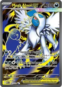 Mega Absol ex - 161/132 Ultra Rare ME01: Mega Evolution NM Holofoil Pokemon - Image 1