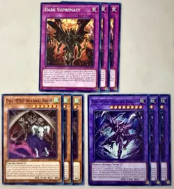 Yugioh! Evil HERO Darkest Knight Infernal Rider Dark Supremacy Deck SUDA NM - Image 1