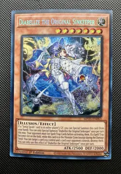 Yugioh Diabellze the Original Sinkeeper MP25-EN063 Prismatic Secret Rare NM - Image 1