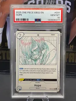 2025 One Piece English EB02-031 Hope Extra Booster Anime 25th Collection PSA 10 - Image 1