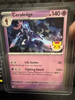 Pokemon TCG Ceruledge Holo Promo Card Day 2024 Edition - Image 1