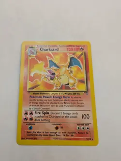 Pokemon Charizard Trading Card Non-Holo, Legendary Collection, 3/110, Vintage LP - Image 1