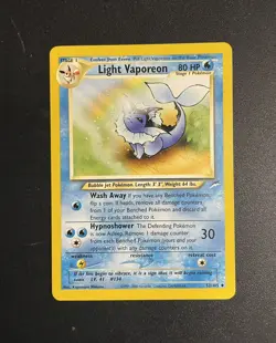 Light Vaporeon | 52/105 | Neo Destiny | Pokemon Card | See Pics | Small Crease - Image 1