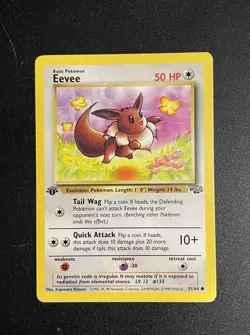 Eevee | 51/64 | Jungle | 1st edition | Pokemon Card | NM - Image 1