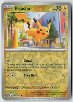 Pikachu - (Reverse Cosmos Holo) 018/091 - Misc Cards & Products - PTCG - Image 1