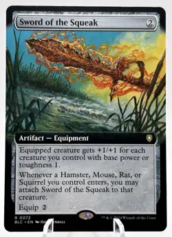 Sword of the Squeak 0072 Extended Art Commander: Bloomburrow BLC MTG NM - Image 1